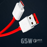 MakPower 65W SUPER VOOC USB Cable - Durable braided cable for fast charging and high-speed data transfer, compatible with smartphones, tablets, and laptops.